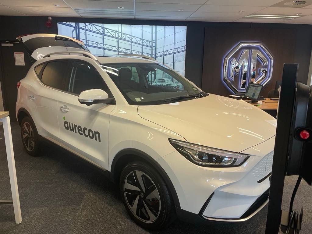 MG EV on display